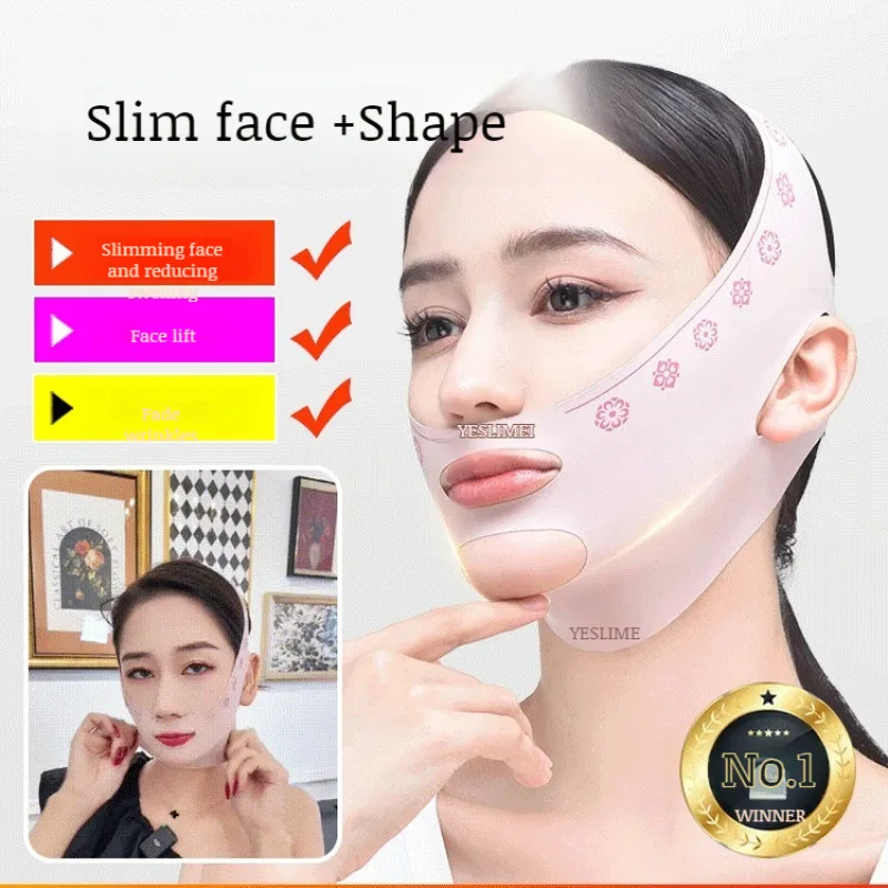 Double-deck Face Slimming Bandage Face Lifting Belt V Line Face Slimming Strap Double Chin Tightener Slim Strap Facial Mask Tool