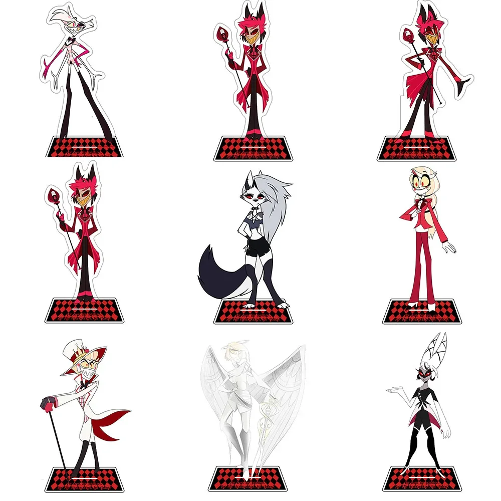 15cm Anime Peripheral Hazbin Hotel Alastor Charlie Morningstar Acrylic Stand Model Furniture for Display Decoration Gift