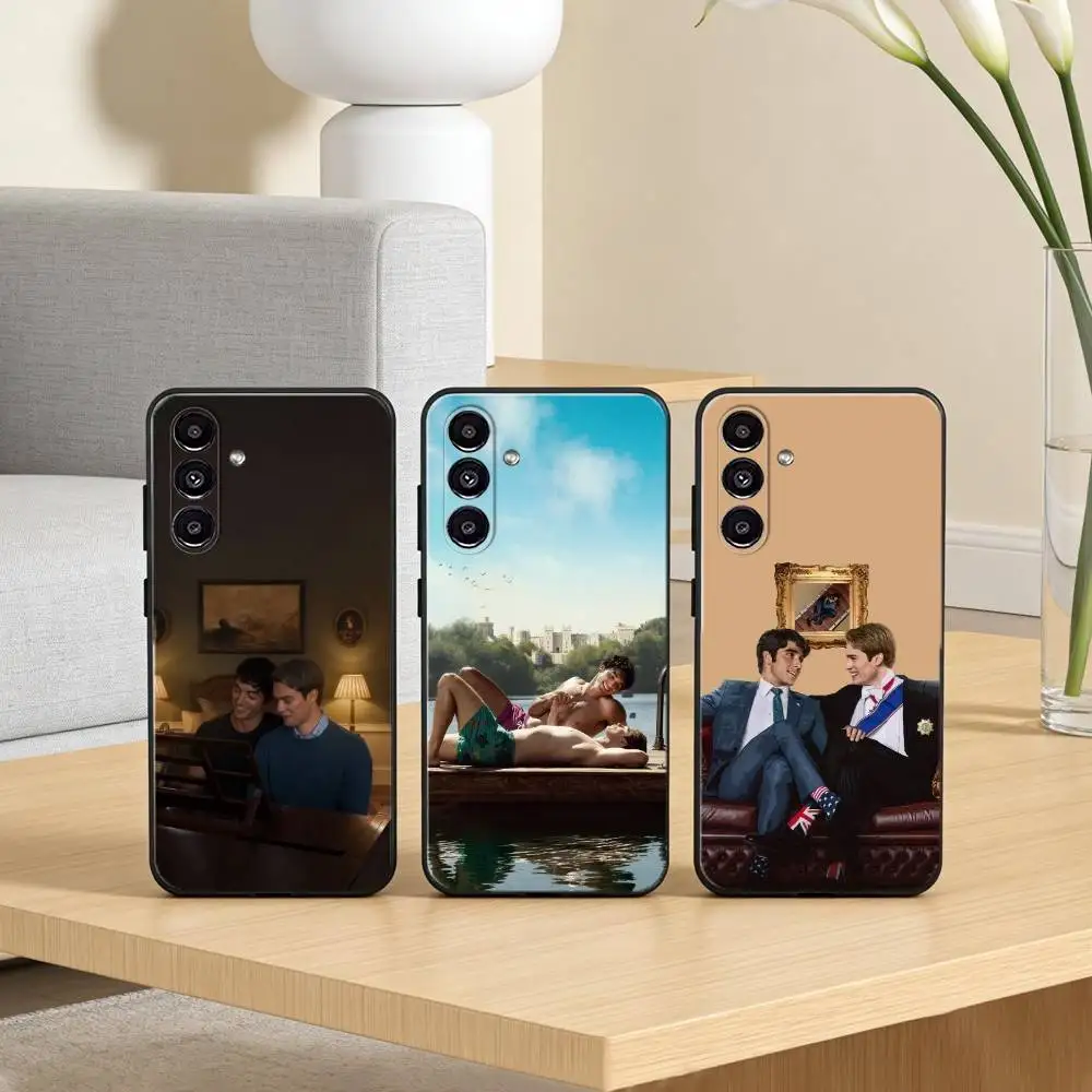 

R-Red White and Royal Blue Phone Case For Samsung Galaxy A91,80,73,72 ,71,53,52,32 ,31,22,21s,20,Soft Black Case