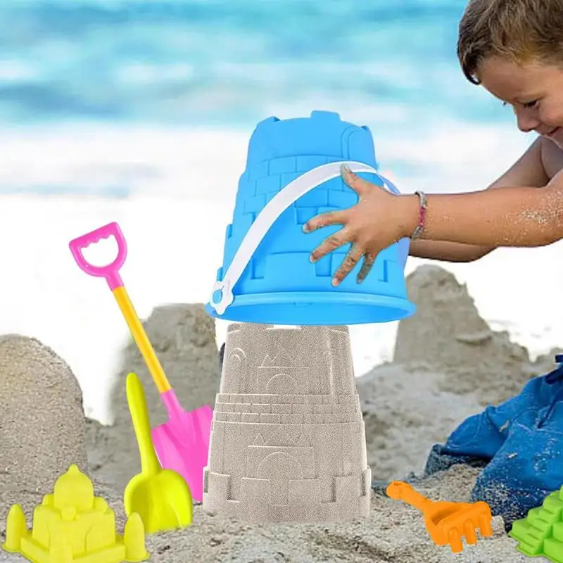 

Beach Toys For Children Sand Toys Set For Toddler Sandbox Toys With Bucket Shovel Rake Set Sand Molds Summer Outdoor 9pcs