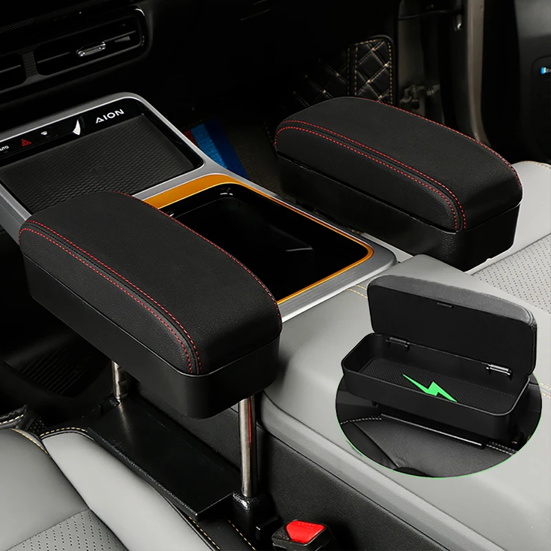 

Car Armrest Box Elbow Support Adjustable Center Console Wireless Charging Universal Auto Seat Gap Organizer Arm Rest Box