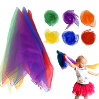 6 Colors Practical Gymnastics Scarves For Outdoor Game Toys Dancing And Juggling Towels Candy Colored Gym Towel Dance Gauze
