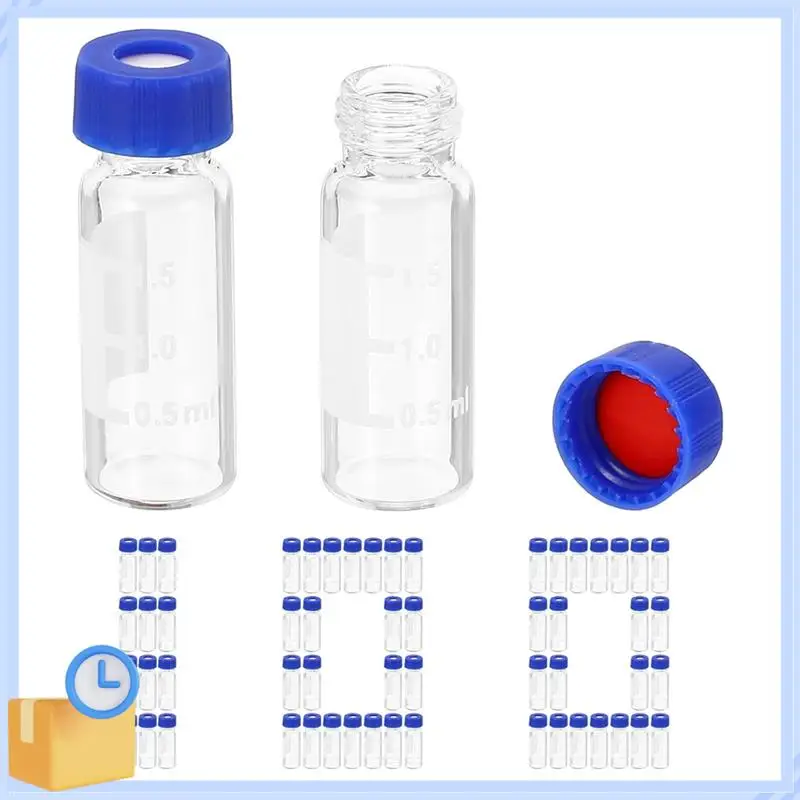 Popular 2Ml Autosampler Vial, HPLC/GC Vials 9-425 Lab Clear Vials Sample Vial Screw Cap Writing Patch