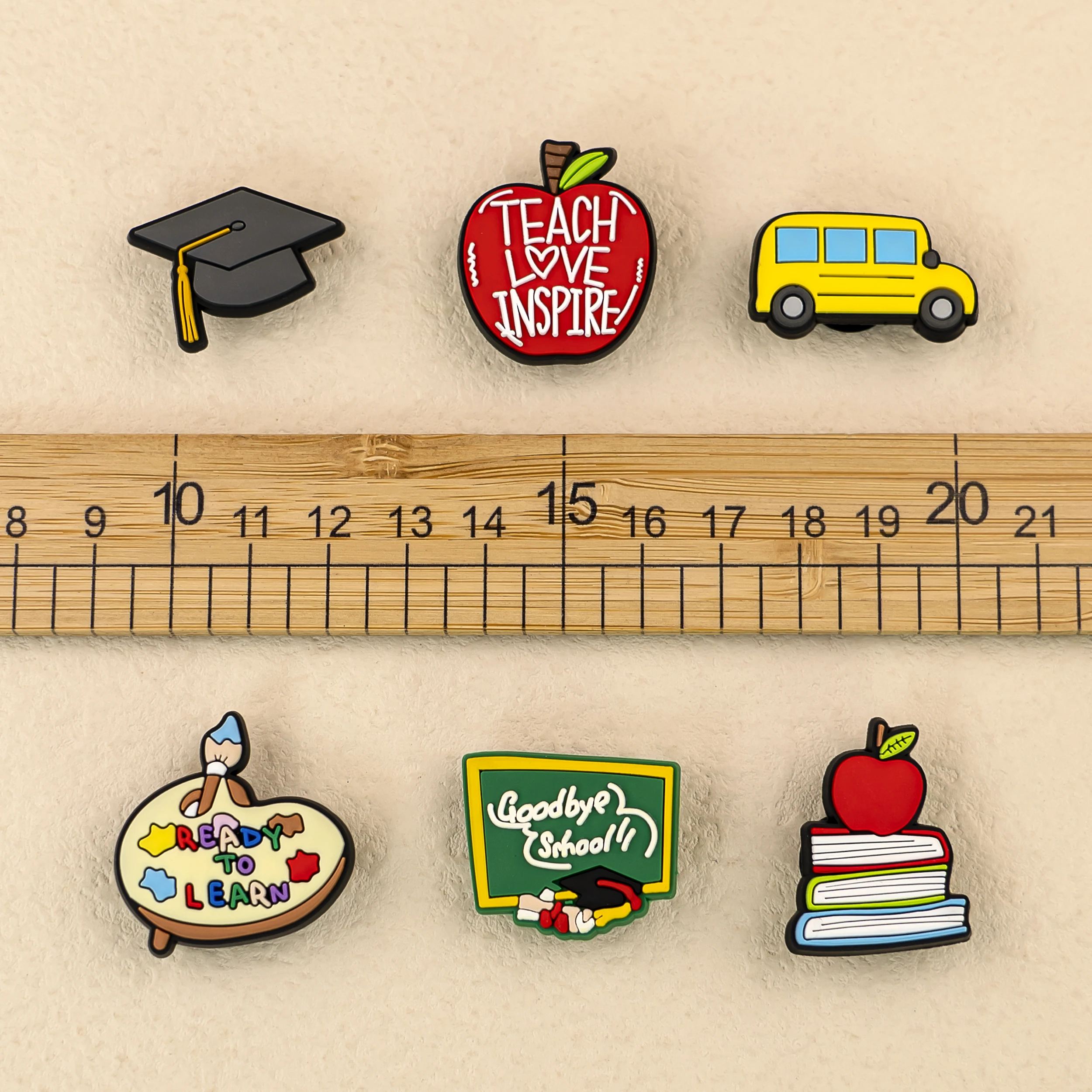 1/14 Stück Lehrerleben Schuhanhänger für Lehrer Schüler Pins Schuhdekorationen Pins Sandalen Zubehör Ornament Geschenk zum Schulanfang – Detail 2