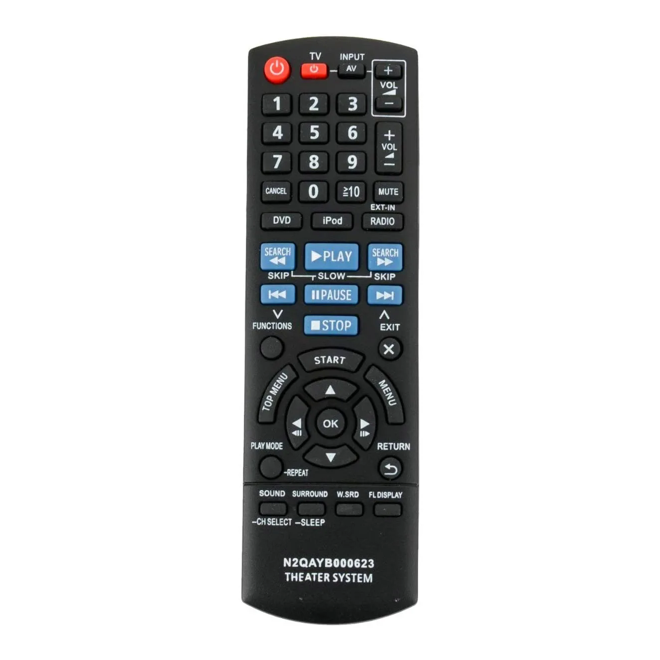 Substituição Controle Remoto para Panasonic Home Theater, N2QAYB000623, SC-PT760, SA-PT940, Novo