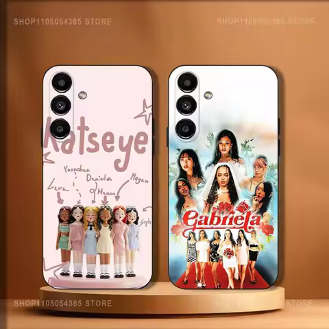 Hot Group K-Katseyes Phone Case For Samsung Galaxy A20,A21s,A22,A31,A32,A52,A53,A72,73,A80 Soft Black Cover