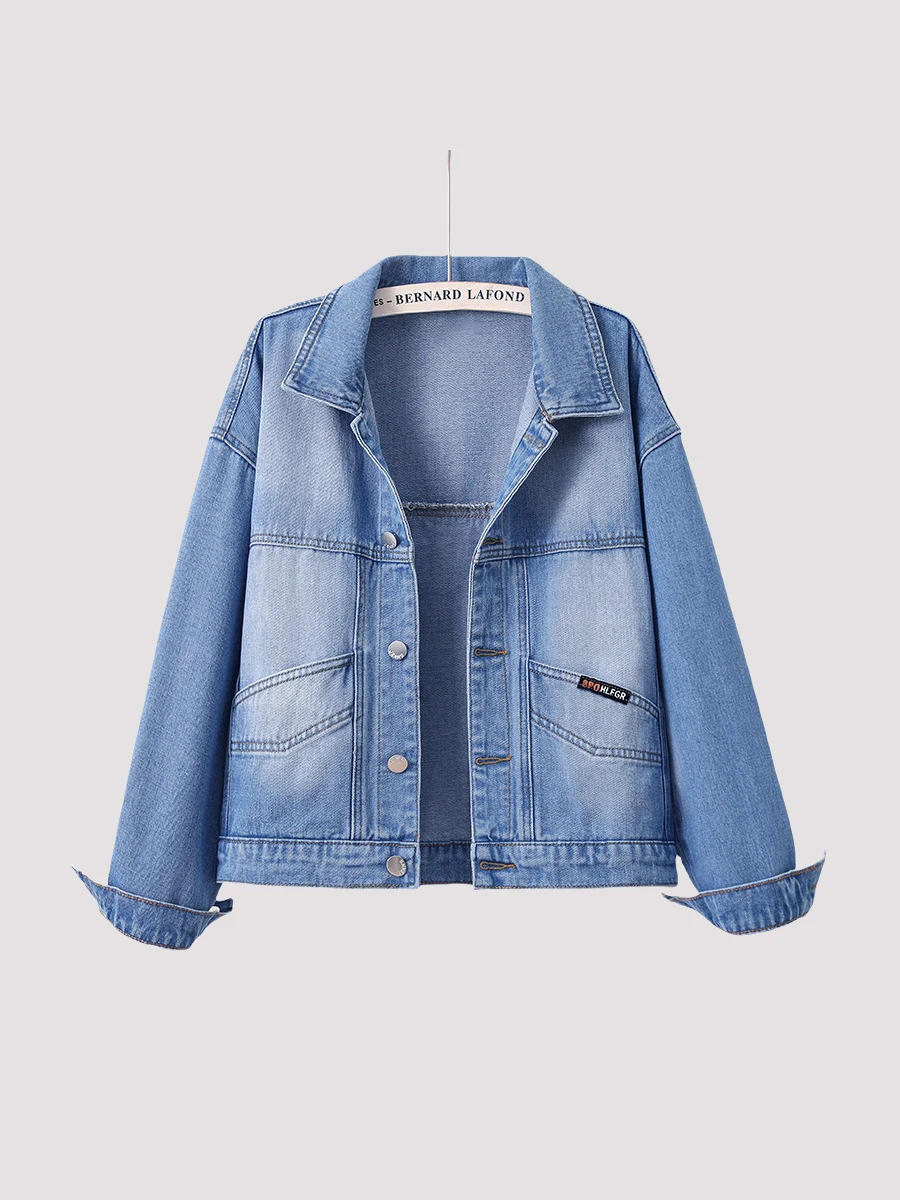 

Retro Denim Shirt Jacket Loose Workwear Jacket Fashionable Versatile Casual Jacket Spring Autumn New Women's Clothing 2025