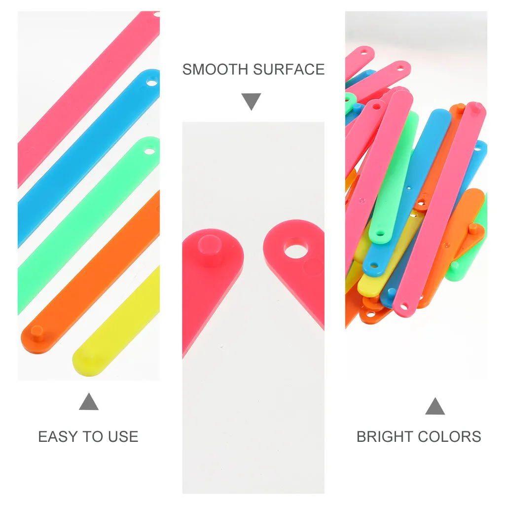 50 قطعة شريط الربط التعليمية للأطفال ألعاب الرياضيات الهندسة شكل رقائق الرياضيات مناور التعلم مثلث التدريس البلاستيك