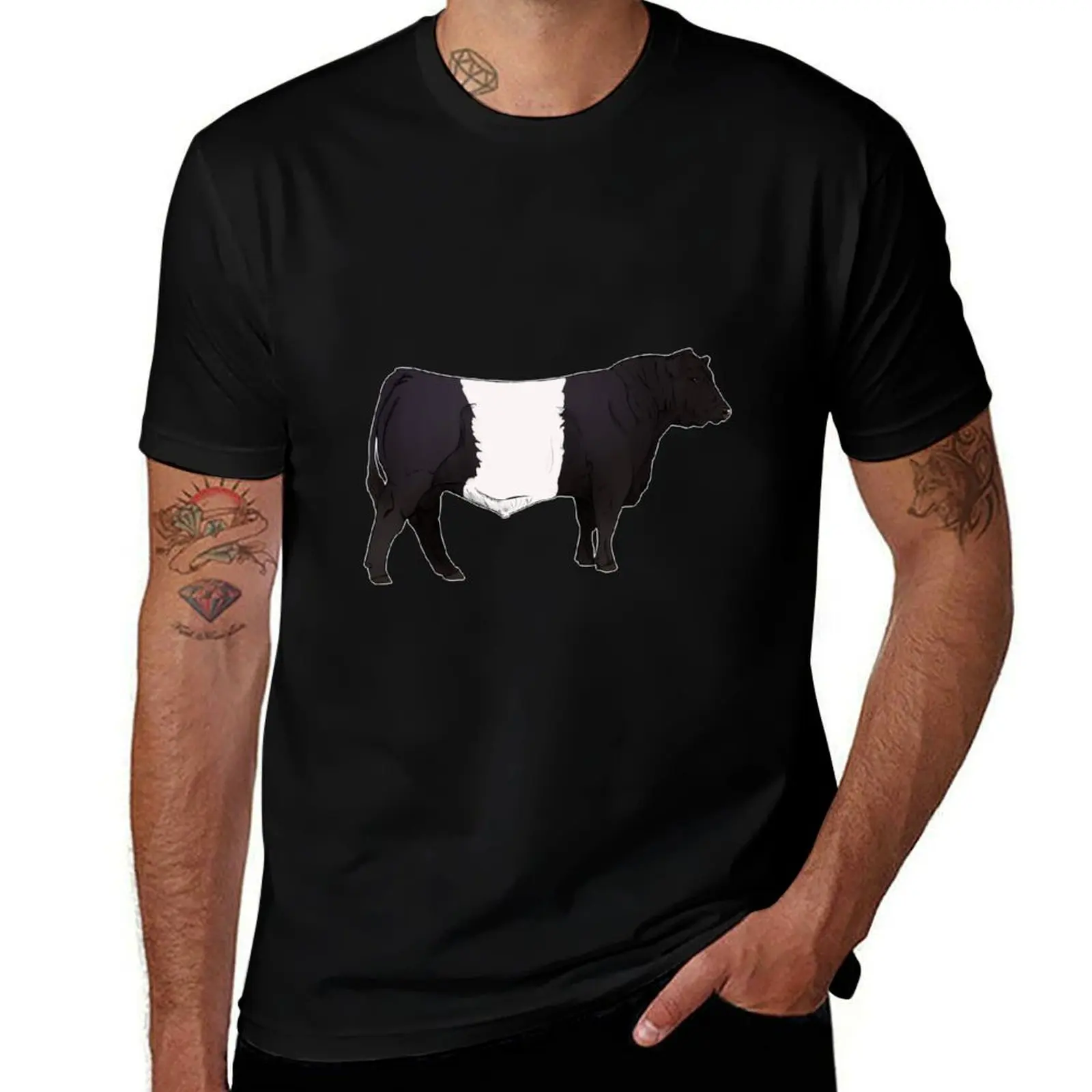 Belted Galloway Bull T-Shirt Short sleeve tee shirts graphic tees tee shirts for men