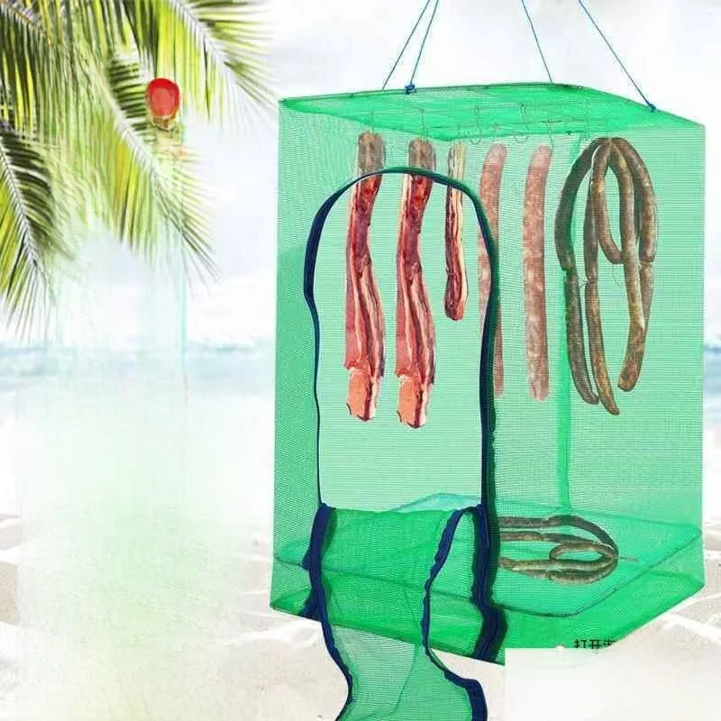 

Home Use Anti-Insect Net for Drying Meat Fish And Vegetables Stackable Laundry Drying Rack Balcony Dryer Mesh Curtain