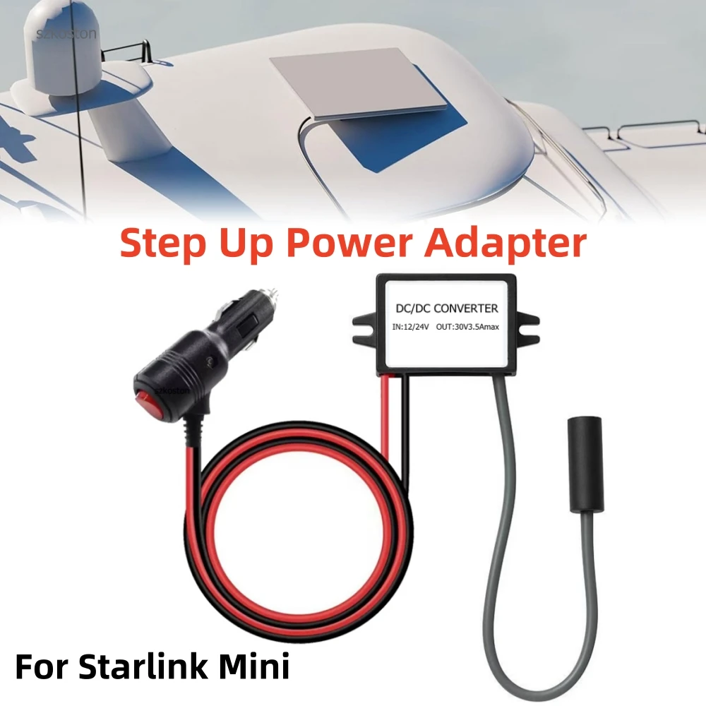 

Car Lighter Adapter for Starlink Mini 12V/24V to 30V 3.5A Step Up Converter DC Power Cable for Starlink Mini Accessories