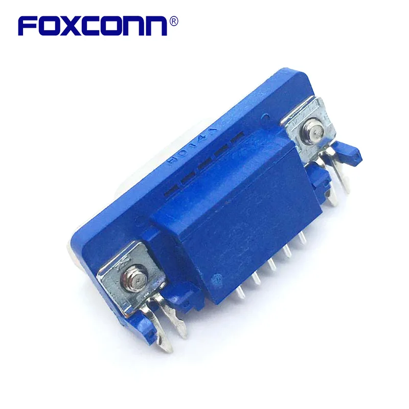 15PIN Blue female socket DB15 DR15 3Rows Parallel Port Socket D Sub Female PCB 90 Degree Connector 3.08mm VGA Adapter Connector1