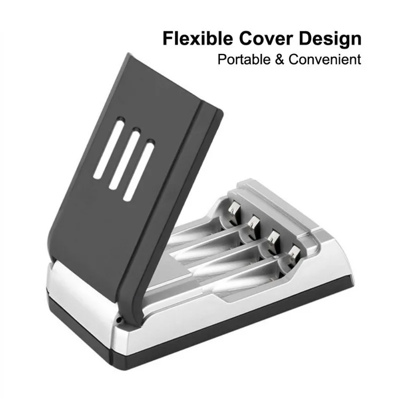 EU/US/UK Plug For AA/AAA NiCd NiMh Rechargeable Batteries LCD-002 LCD Display With 4 Slots Smart Intelligent Battery Charger