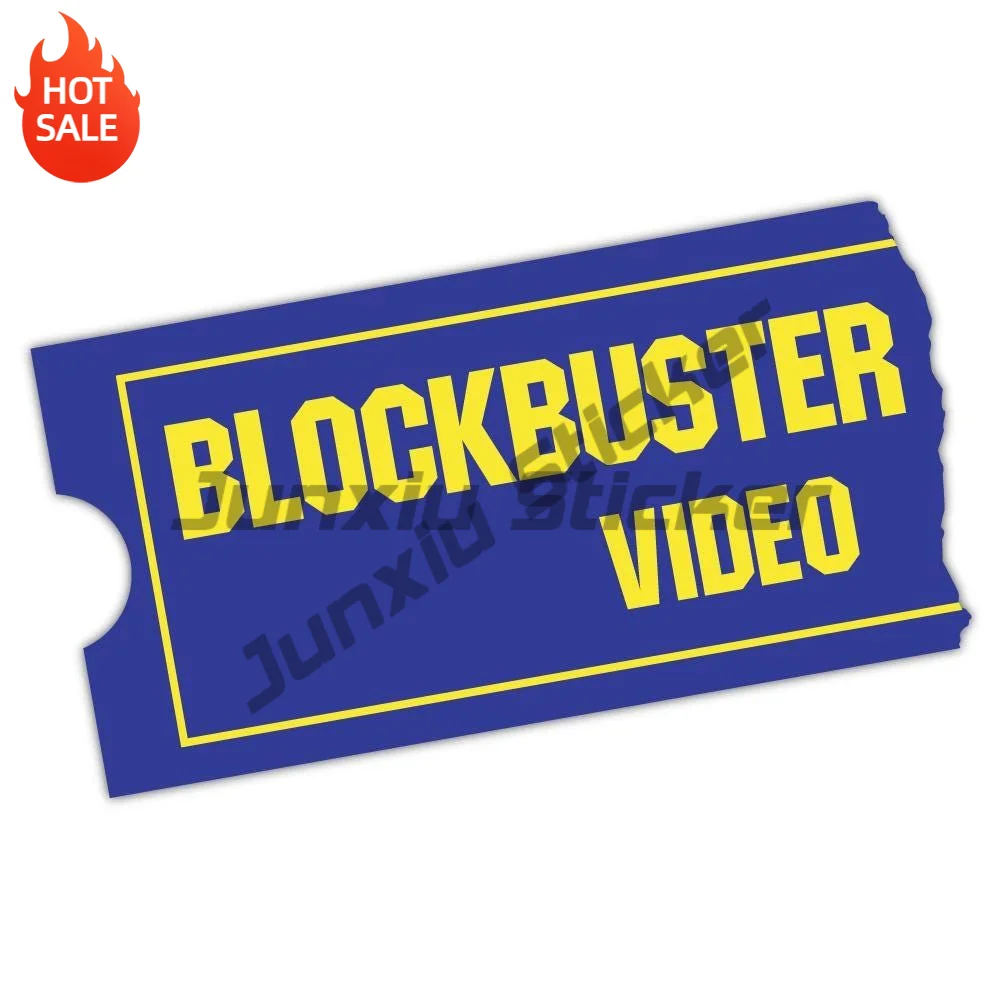 Blockbuster Video Retro Logo Vinyl Sticker For Laptop And Car Window Shape Cut Decorative Design Decal