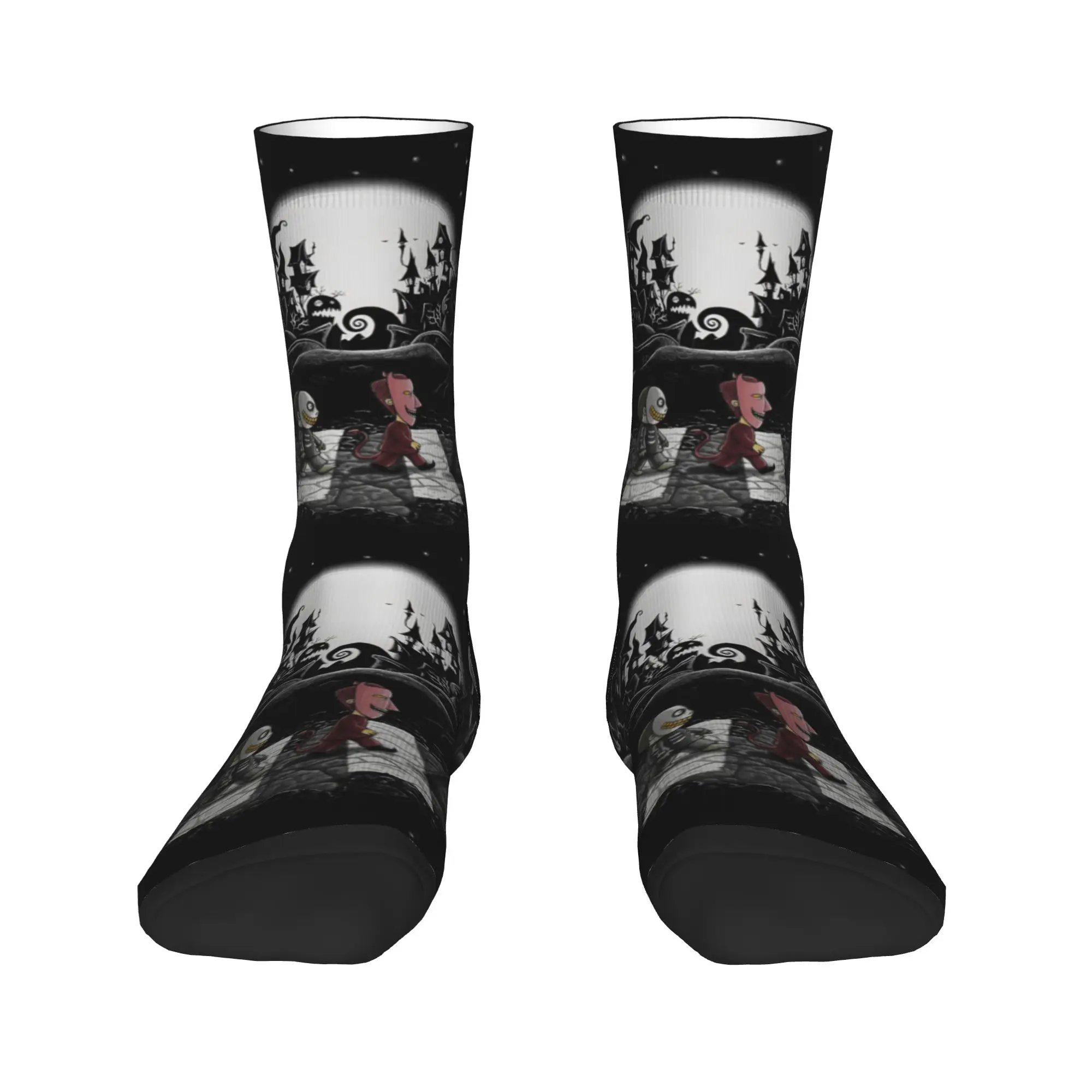 

Halloween Horror Movie Nightmare Before Christmas Men's Crew Socks Unisex Cool Spring Summer Autumn Winter Dress Socks