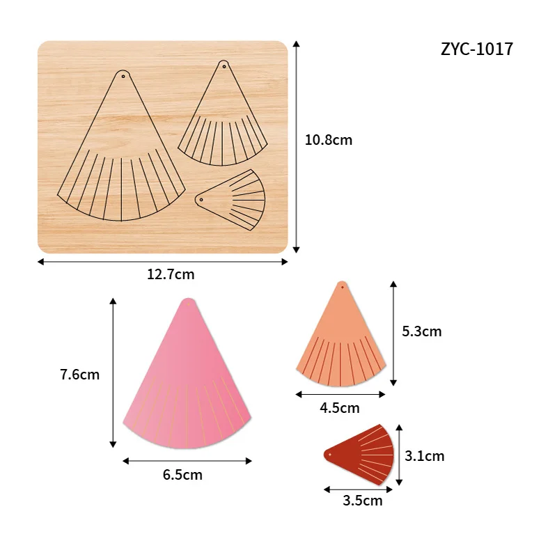 ZYC-1017 eardrop Wooden Cutting Knife Die, Used with the Machine