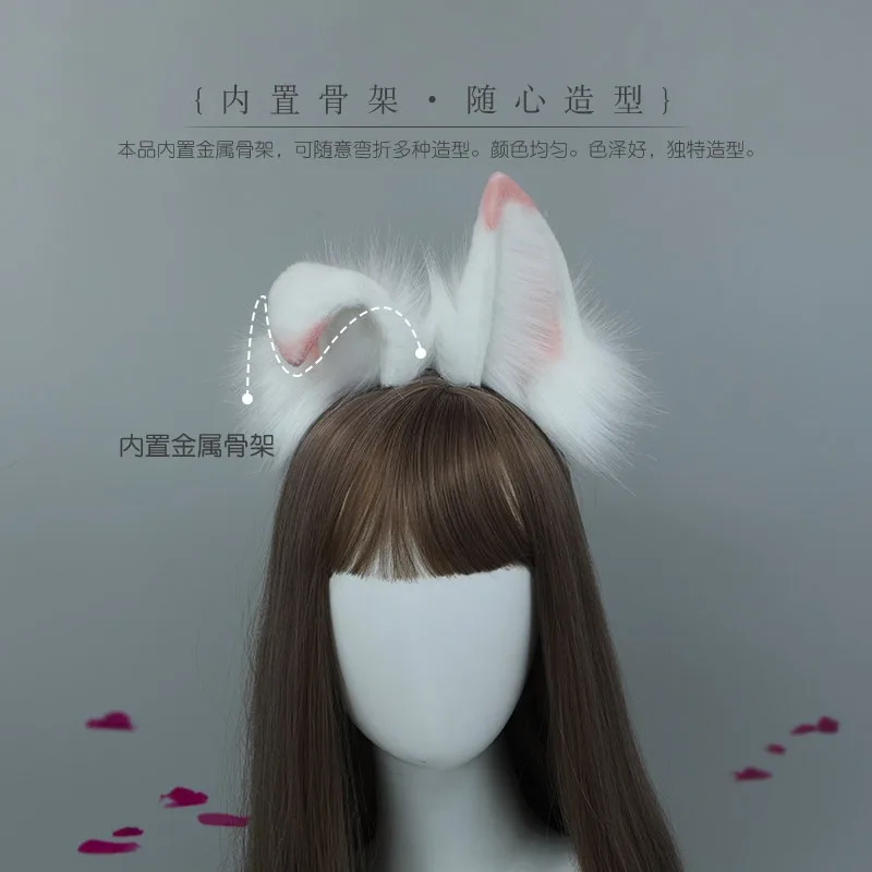 Peluche Pelliccia sintetica Volpe Orecchio di gatto Cerchietti per capelli Cosplay Fascia per capelli Donna Ragazza Masquerade Party Copricapo Accessori per capelli