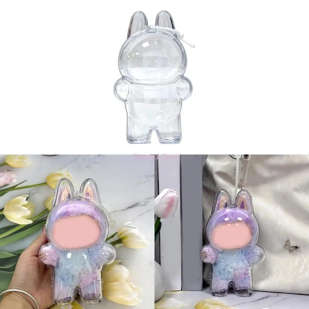 

Y1UB Transparent Display Case For Plush Figure Doll Walking Sitting Model Accessory