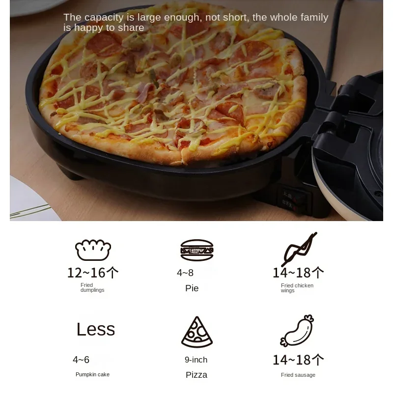 كوكو-مقلاة خبز كهربائية متعددة الوظائف ، منزل ، تسخين مزدوج الجانب ، غير لاصقة ، بيتزا ، ماكينة صنع الفطائر ، وجبة إفطار صغيرة