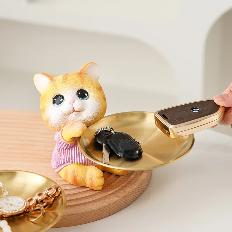 

Rabbit Tray Decorative Figurine Creative Fruit Peel Light Luxury Figurine Decoration Crafts Pequeno Objeto Decorativo YS40CC