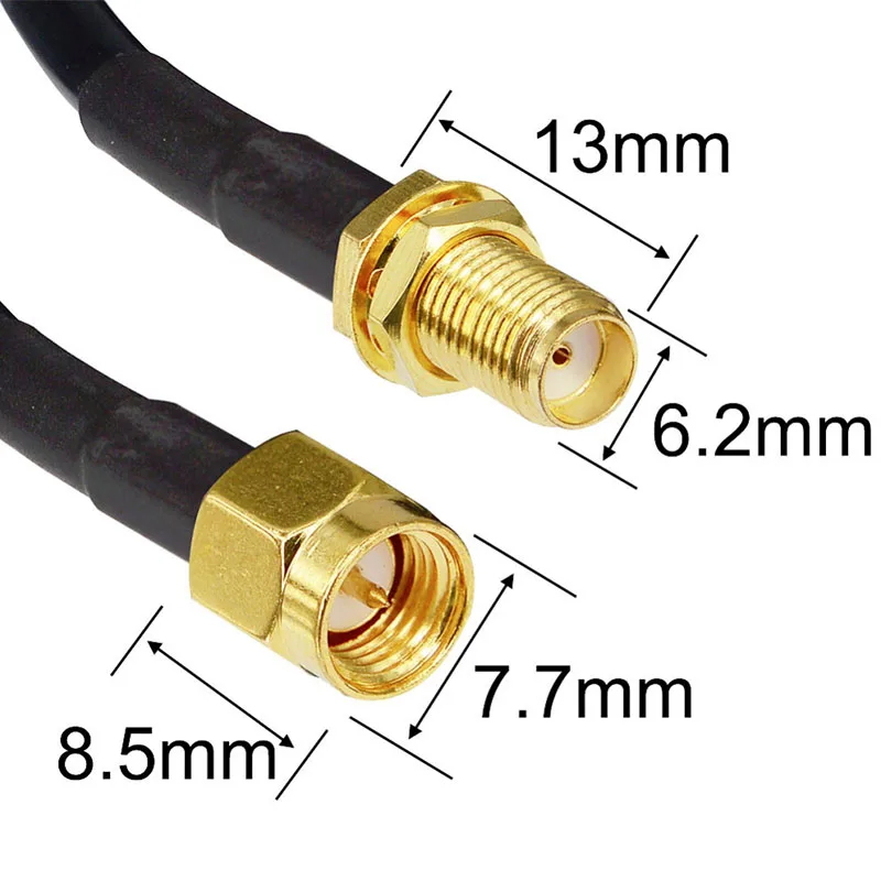 7M SMA Cable Male To SMA Female Antenna Extension Connector RG58 Cable