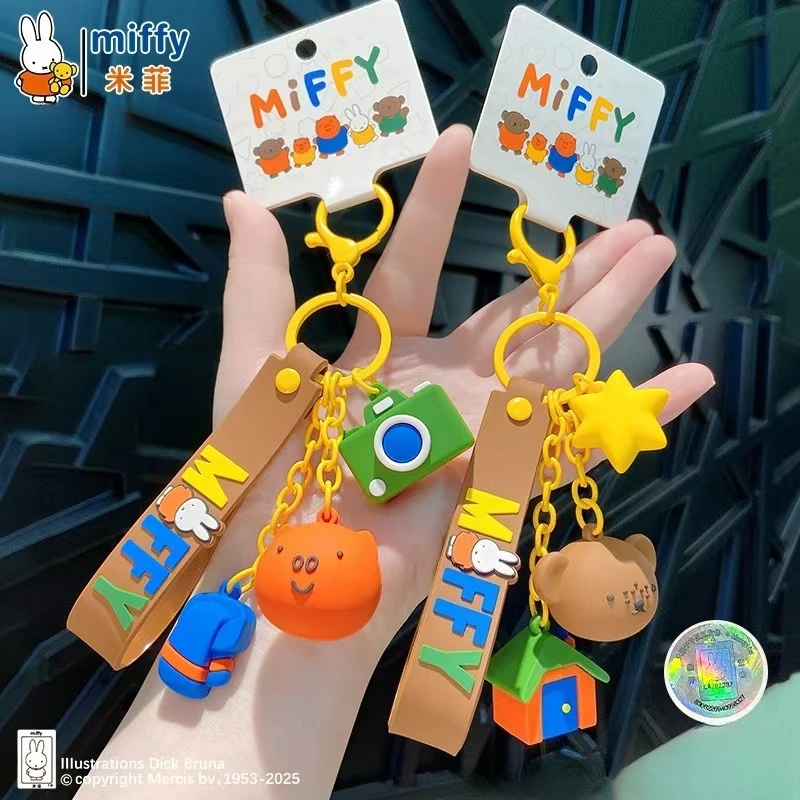 الكرتون ميفي أرنب سلسلة دمية سلسلة المفاتيح Kawaii حقيبة الظهر قلادة مفتاح السيارة اكسسوارات الأطفال مهرجان هدية #2