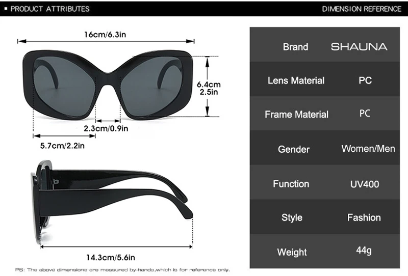 Shabuna Mode übergroße Cat Eye Frauen Sonnenbrille Sonnenbrillen UV400 Retro Männer matte Bonbon Farbe Sonnenbrille – Detail 5