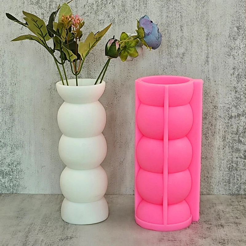 

Large Size Flowerpot Silicone Mold DIY Stacked Circle Type Cement Vase Gypsum Concrete Epoxy Resin Mould Minimalist home decor