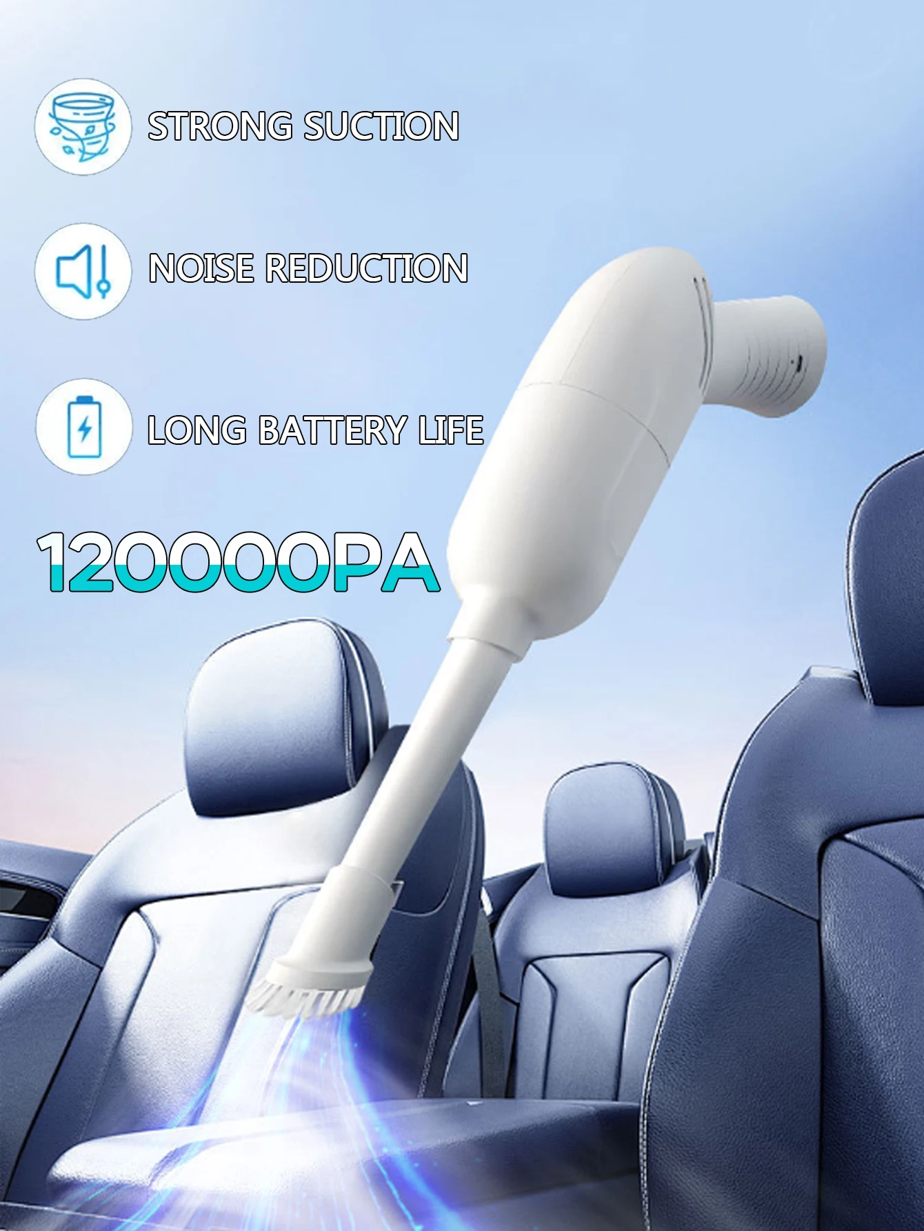 Wireless Car Vacuum Cleaner Strong Suction Dust Catcher Cordless Handheld Cleaning Machine Air Duster for Car Home Appliances