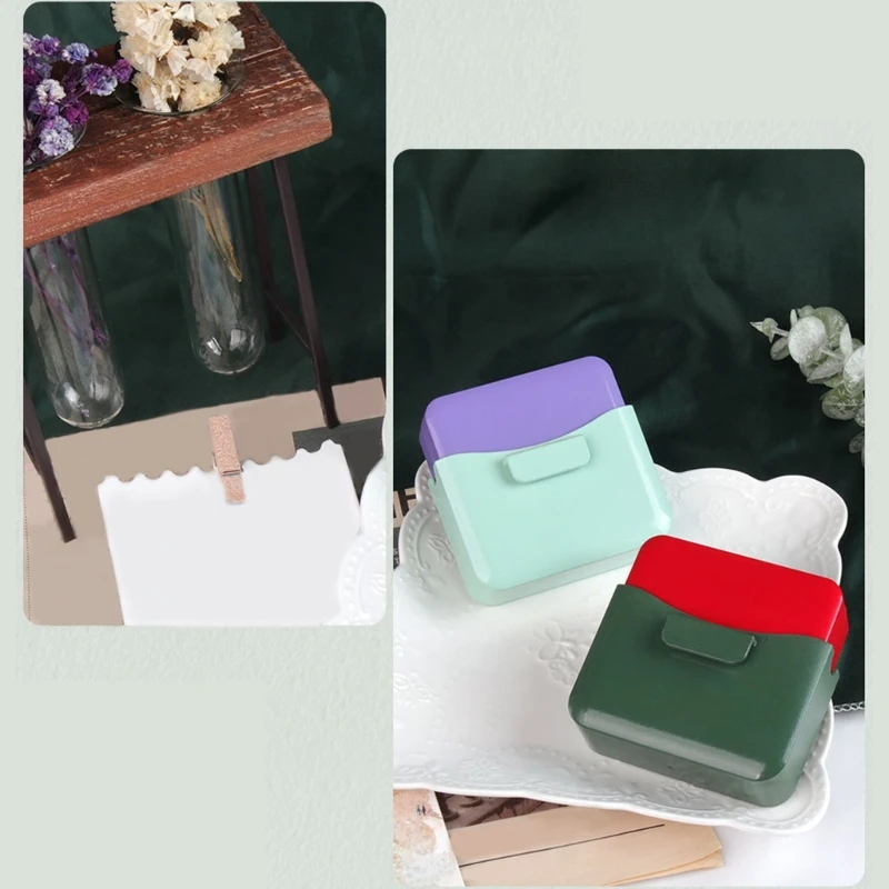 Tavolozza colori per acquerello con rondella per pennello Custodia pieghevole per tavolozza colori da 12 pozzetti Scatola