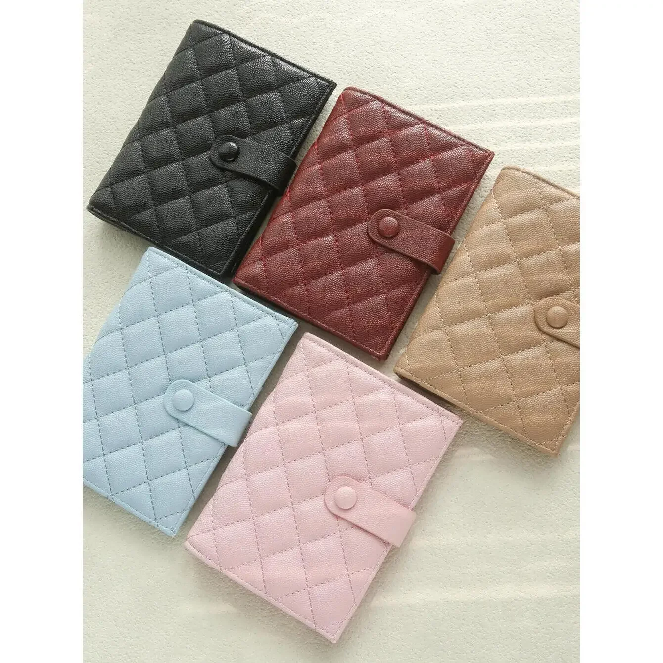 

Personalized Name Passport Clip Customized Gold Embossed Travel Wallet Fashion Leather Passport Clip Wallet with Card Slot