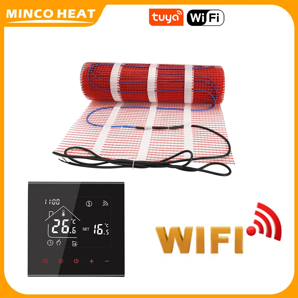 Minco Heat 150w/㎡ 50cm Width 30m Long Electric Underfloor Heating Mat Winter Mat Kit for Concrete/Wooden /Ceramic Tiles Floor