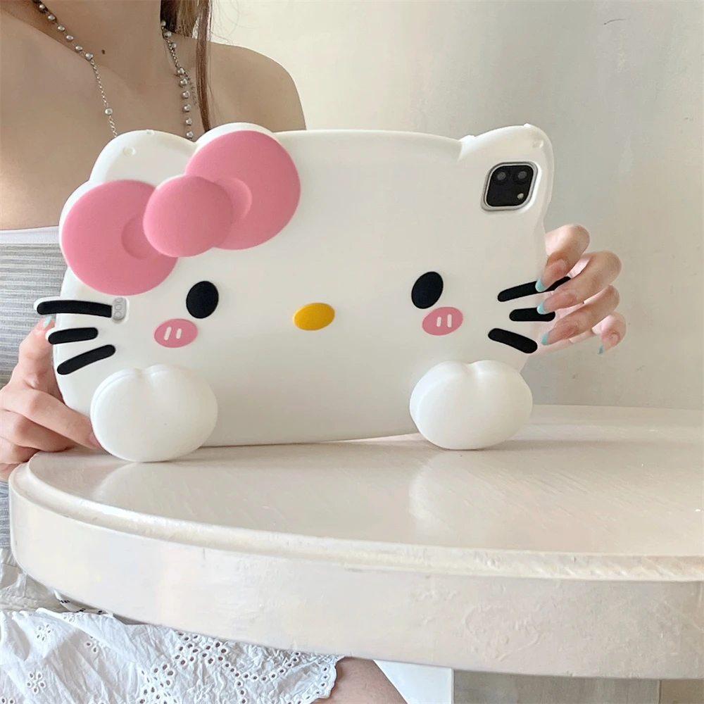 

2025 Tablet Case For iPad Pro 11 9.7 10.2 7th 8th 9th 10th 11th Gen Air 3 4 5 6 10.9 Mini6/7 Silicone Back Cover Hello Kitty