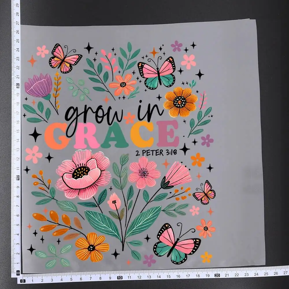 25cm Fine Oil Painting Outdoor Scenery Iron On Heat Transfer Sticker DTF Iron On Transfer Patches For Clothes T-shirt Appliques