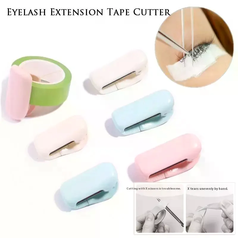 Mini Portable Eyelash Extension Tape Cutter Lash Adhesive Tape Split Tools Plastic Makeup Lash Extension Supplies Dispenser