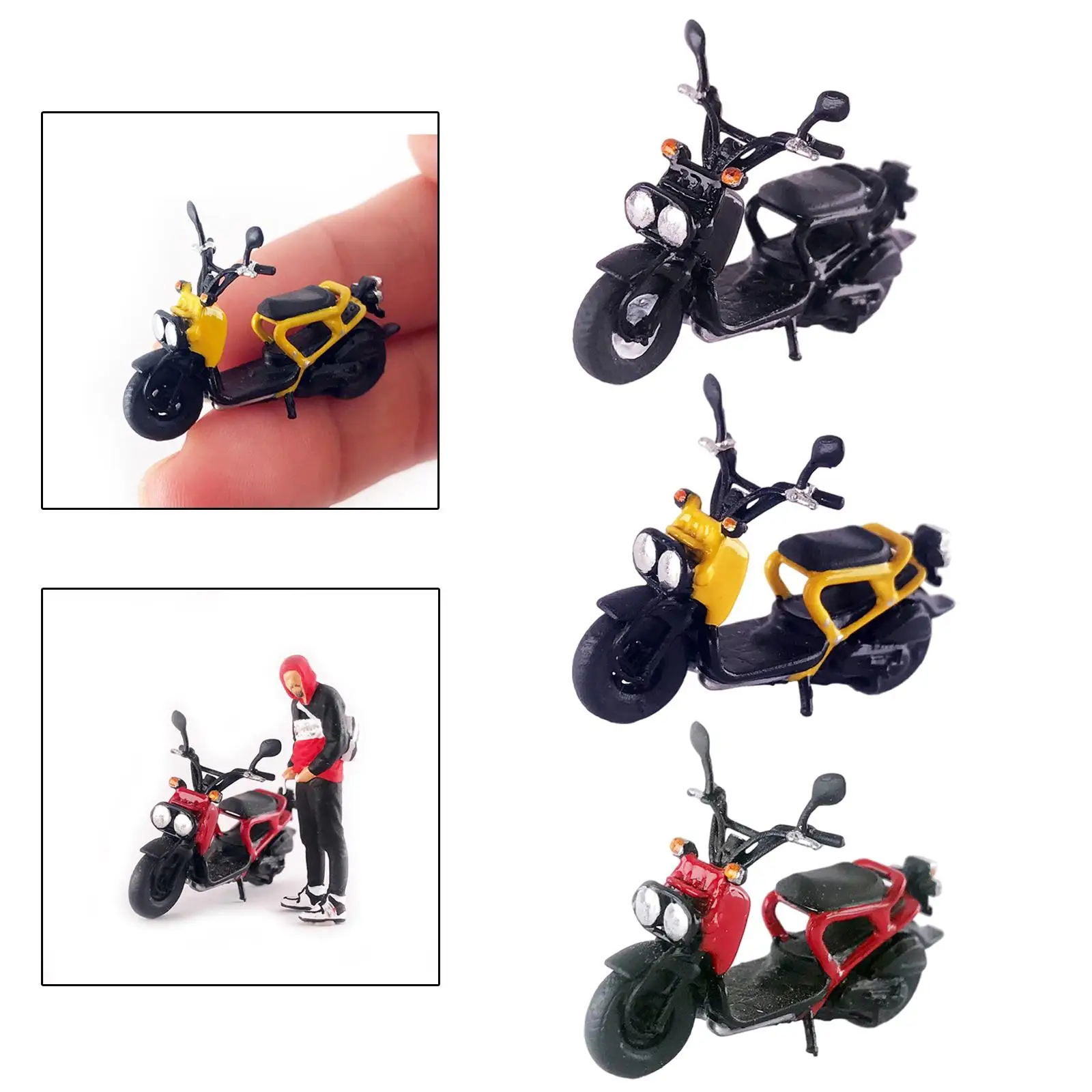 

Simulation Retro Motorcycle Model 1/64 Scenery Ornament Model Diorama Scene