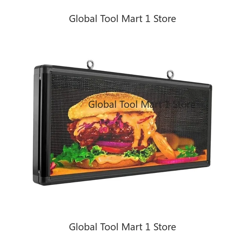 P6 Outdoor LED Sign Full Color 40'' x 18'' WiFi Scrolling LED Display With High Resolution High Brightness Programmable LED Sign