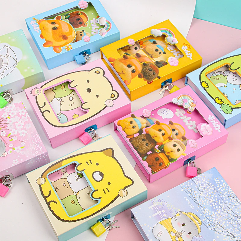 

Creative Cartoon Diary Student Cute Password Notebook Notebook With Lock Box Children's Gift Ledger