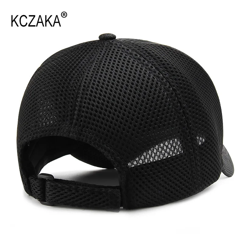 5 Panel Mens High Crown Mesh Baseball Cap Plus Size Summer Sun Shade Mesh Net Trucker Hats Outdoor Snapback Caps Dad Hats