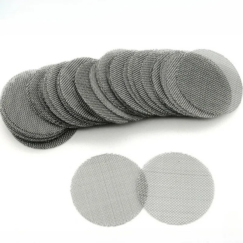 Silver Stainless Steel Smoking Pipe Filter Screens Mesh Water Pipe Filter Net Heat Resistant Tobacco Smoking Accessories
