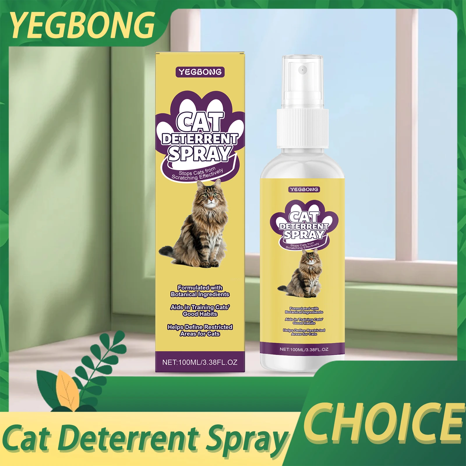 

Cat Deterrent Spray Effectively Prevent Cat Scratching Sofas Set Pet Activity Boundaries Plant Ingredients Pet Training Supplies