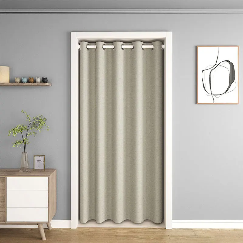 Solid Color Shading And Thermal Insulation Partition Door Curtain, Wardrobe Door Curtain, Bedroom And Living Room Door Curtain