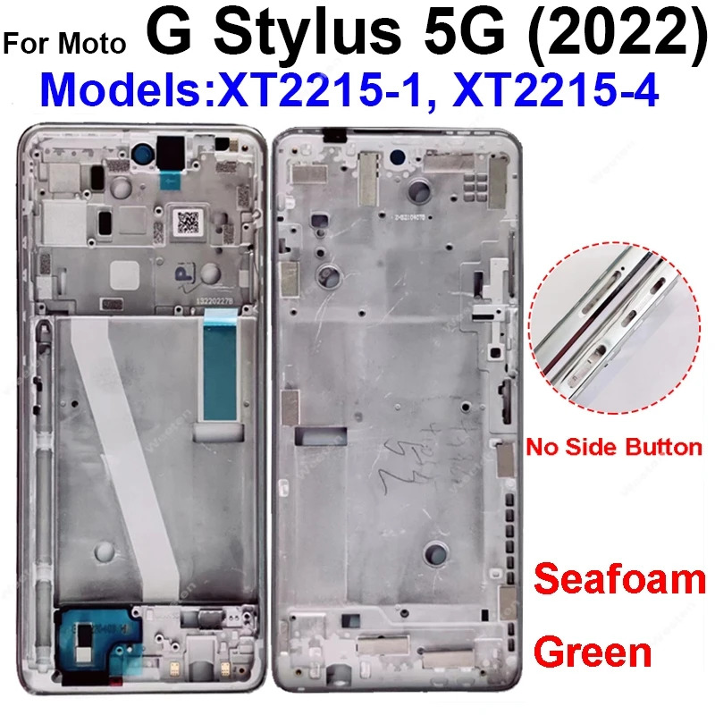 شاشة أمامية إطار متوسط الحافة لموتورولا موتو G ستايلس 5G 2020 2021 2022 2023 XT2043 XT2317 XT2131 XT2215 XT2315-1 أجزاء