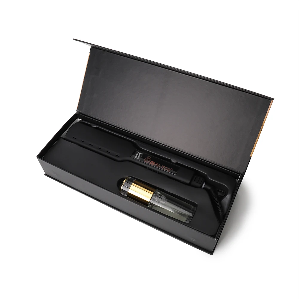 

Pure Ceramic Flat Iron Digital Titanium Keratin Treatment Anti-Frizz Smooth Hair Straightener