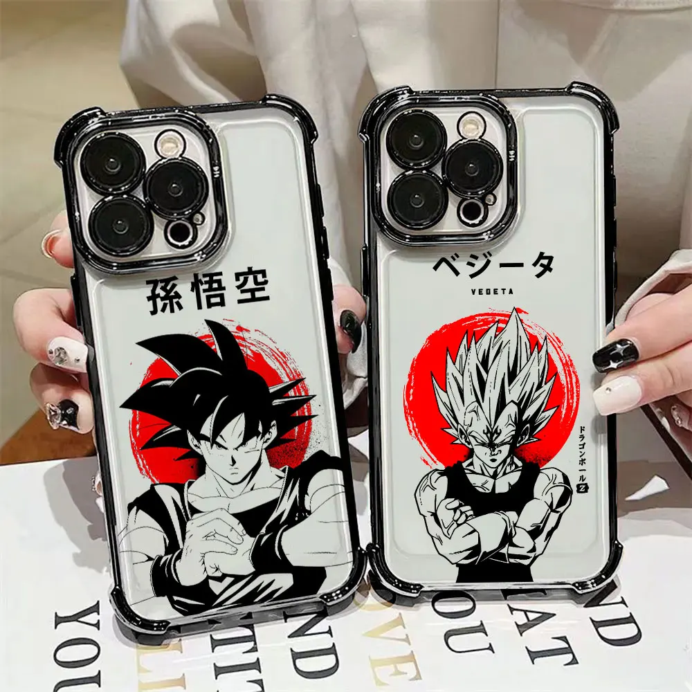 

Dragons Balls Son Goku Vegeta Cartoon Phone Case For Xiaomi 15T 14T 13 Pro 15 F8 Ultra Poco X7 F7 Pro 5G X3 X6 F5 M7 Clear Cover