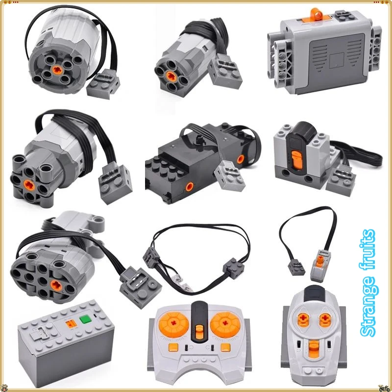 DIY toys High-Tech Power Functions Servo Motor Polarity Switch Light Set  Speed Remote Control Receiver Battery Box