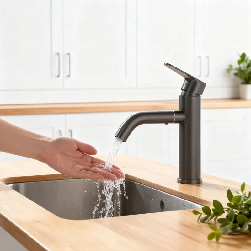 

1pcs Use Kitchen Gun Gray Single-hole Basin Faucet Bath Faucet Household Bathroom Sink Basin Rotating Hot and Cold Water Faucet