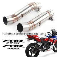 Conector de tubo medio de escape para motocicleta, Conector de tubo de contacto para HONDA CBR500R, CBR300, CBR500R, CBR 300, CBR300, 2012 a 2015