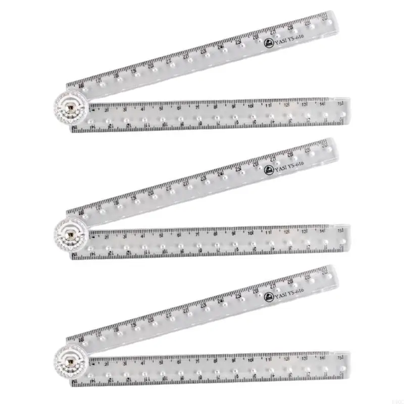 أداة قياس الانحناء الواضحة القابلة لإعادة التدوير لمواد المكتب المدرسية D5QC #2