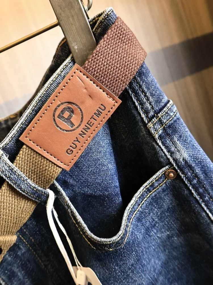Skin-friendly Breathable Men's Straight-leg Jeans Elastic Waistband Version Soft Stretchy Modern Style Fashion Urban Cotton P...